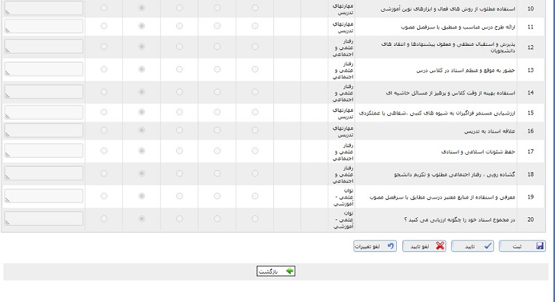 ارزشیابی اساتید در آموزشیار 1404